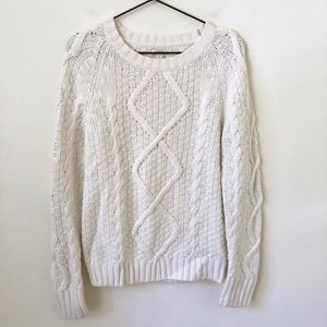 Jcrew Cable Knit Chunky Wool Sweater